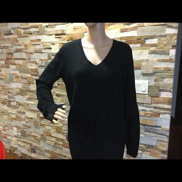 J.CREW V-Neck Sweaters with leather patches on the sleeves - Picture 1 of 8